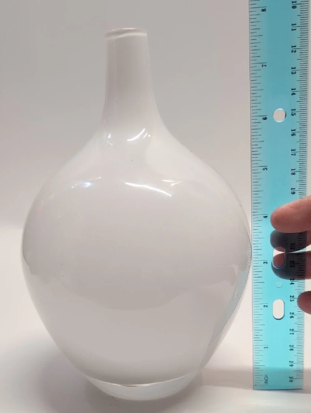 IKEA Glossy White Ceramic Bud Vase